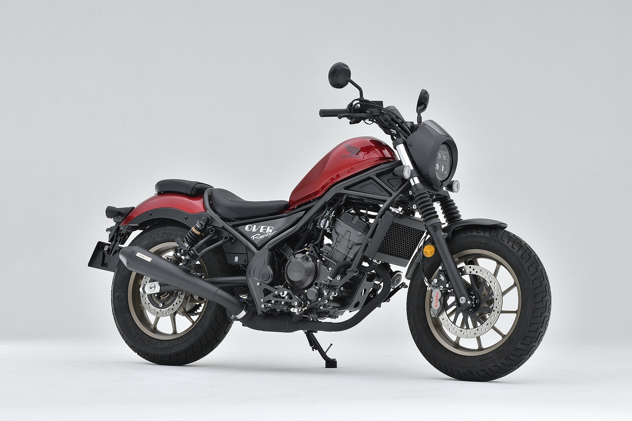 SSメガホンマフラー BLK スリップオン Rebel250(23-)/S Edition(23 ...