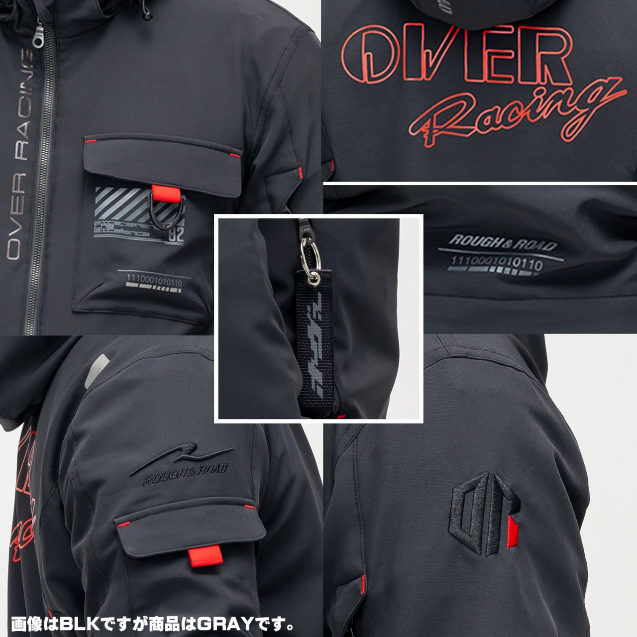 エアスルーソフトシェルパーカーFP GRAY WMサイズ OVER
